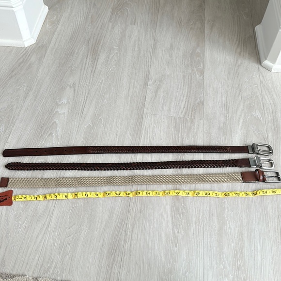 LOT 3 boys full grain leather & woven belts - Picture 4 of 7
